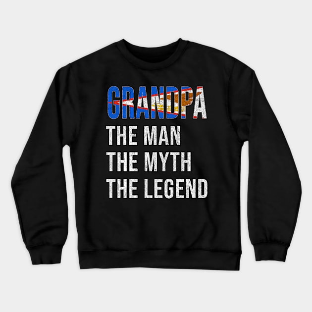 Grand Father American Samoan Grandpa The Man The Myth The Legend - Gift for American Samoan Dad With Roots From  American Samoa Crewneck Sweatshirt by Country Flags